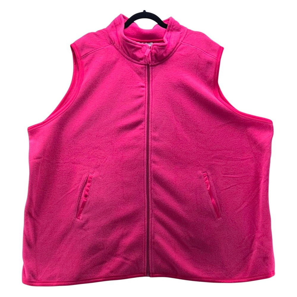 Woman Within Pink Fleece Vest 3X‎